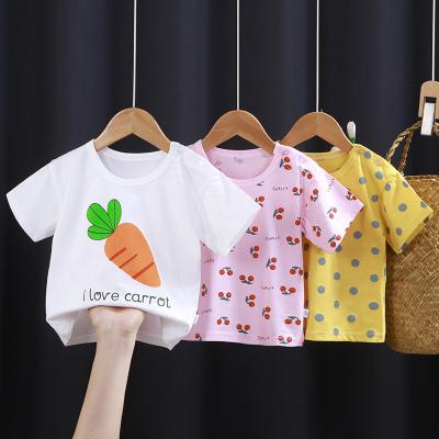 China Summer new children's T-shirt cotton children's short-sleeved shirt baby boys and girls cartoon breathable T-shirt for sale