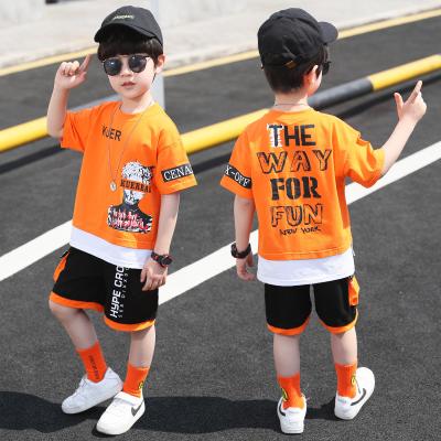 China Kids Clothing Casual Boys Sets Kids Summer Suit Boys Sports Casual Shorts Short Sleeve Two Piece Set for sale