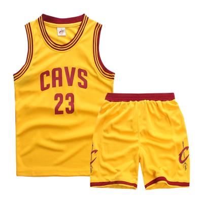 China Antibacterial Children's Basketball Uniforms Set No. 24 James School Basketball Shorts Kindergarten Class Uniform Set for sale