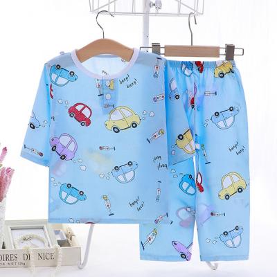 China Toddler Boy Casual Summer Clothes Kids Short Sleeve Top and Pants Set Baby Tracksuit 2pcs Set Kids Boys Girls Pajamas Set for sale