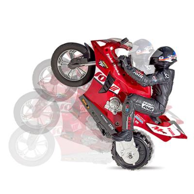 China RC Hobby Cool Self Balanced 2.4G Remote Control Stunt 360 Rotation Wheel Racing Single Stance Electric Off Road Drift rc toy motorcycle for sale