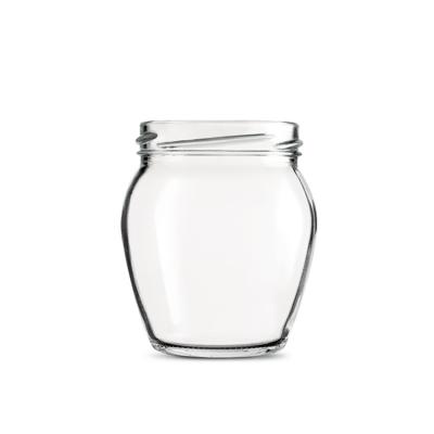 China Eco-friendly Recyclable High Quality Empty Industrial Use 210ML Flint Chilli Sauce Spherical Glass Jar With Twist Off Cap For Food for sale