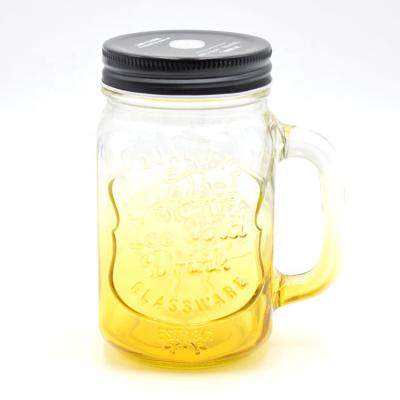 China Freshness Retention Best Price 16OZ Iced Beverage Glass Mason Jars With Straw Lid For Drinking for sale