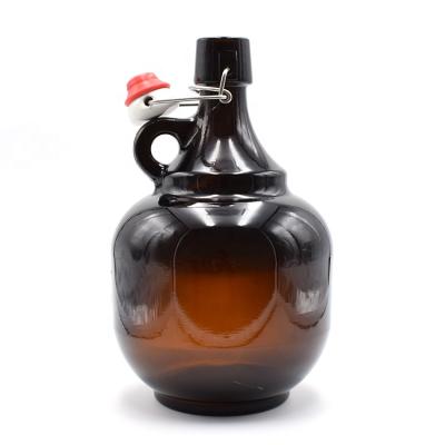 China Wholesale 64oz Amber Glass Beverage Shaker For Beer for sale