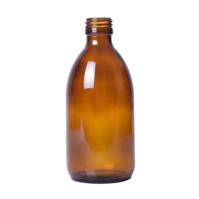 China 300ML Medicine Industrial Use Pharmaceutical Bottle Amber Glass Bottles For Syrup DIN pp 28mm for sale