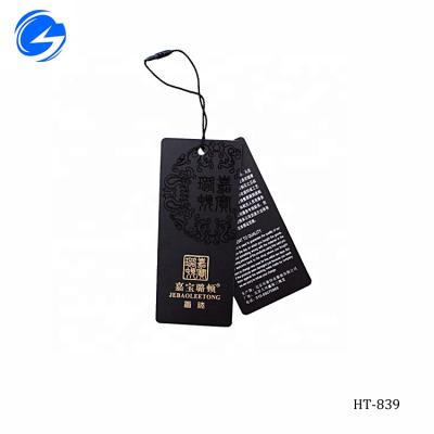 China Sustainable High Quality Custom Order Accept Jeans Paper Hangtag for sale