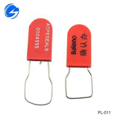 China Eco-friendly user good reputation plastic swipe seal security for padlock and serial numbers plastic seal tag barcode seal free samples for sale