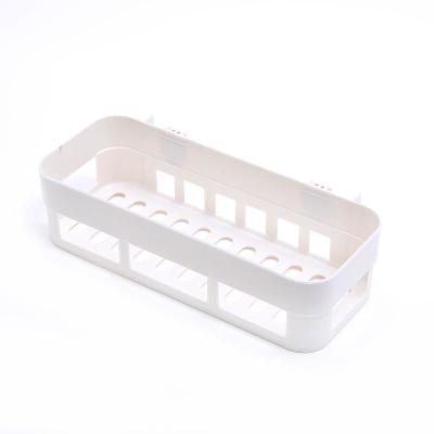 China Wall Mounted Type Plastic Bathroom Shelf Bathroom Supplies Wall Shelf Storage Rack Wash Rack NO--punch for sale