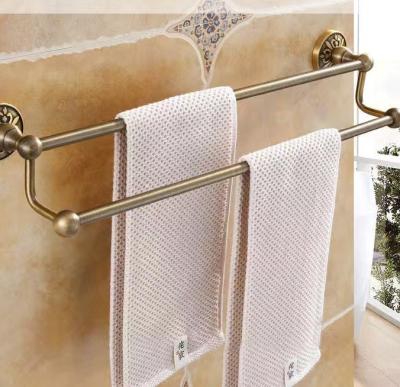 China Fashion Vintage Double Towel Rack Bathroom Towel Rack Wall Mounted Towel Rack for sale