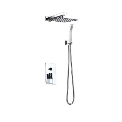 China Multifunction Hot Sales Rainfall Shower Head Brass Black Brass Spray Being Set For Bathroom for sale