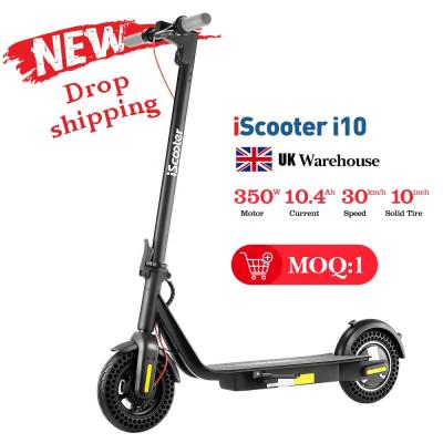 China Unisex iScooter X10 40Km 10 inch fat tire dropshipping long range electric scooter adult for sale