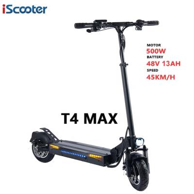 China 2021 DDP Duty Eu Warehouse Adult T4 Electric Scooter 500W 45kmh 13AH 18650 Battery Unisex Free E Scooter for sale