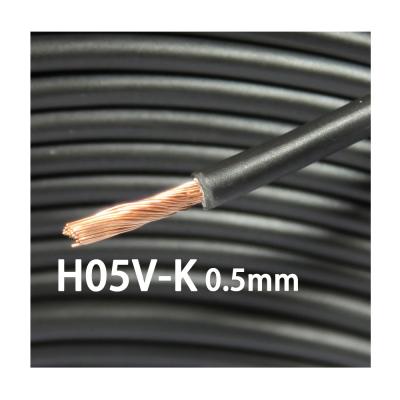 China Power And Control Cable H05V-K 0.5mm Copper Conductor PVC Insulated Electrical Wires 300/500V Flexible Single Core Power Cable for sale