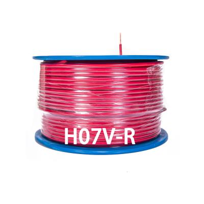 China Power and Control Cable H07V-R H07 V-K House Wire 450/750V Copper Class 2 PVC Insulated Single Core Power Cable Stranded for sale