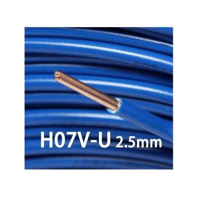 China Underground House Wiring PVC Insulated Single Core Solid Core Copper Cable H07V-U 2.5mm Wire for sale