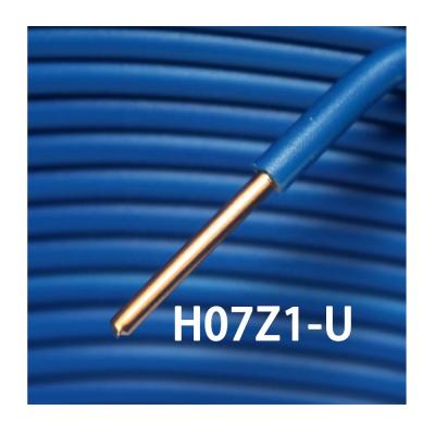 China Electrical Construction H07Z1-U Cable Wire Conductor LSZH Compound Solid Copper 450/750V Certified Cable for sale