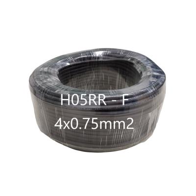 中国 Excellent Resistance Good Prices H05RR-F 4x0.75mm2 Rubber Insulated Bare Copper Stranding Rubber Electrical Wires Cables 販売のため