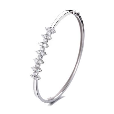 China FASHIONABLE Classic Zircon Women's Bracelet Sparkles With The Charm Of A 925 Silver Bangle for sale