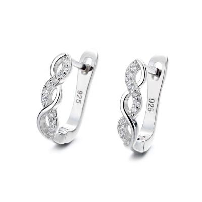 China Fashion To Yaeno 925 Silver Jewelry Circle Earrings In Wave Design Cuff Earrings For Women for sale