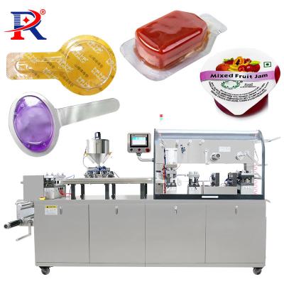 China Full Automatic Food Servo Motor Bee Honey Ketchup Paste Blister Packer Packing Machine For Honey for sale