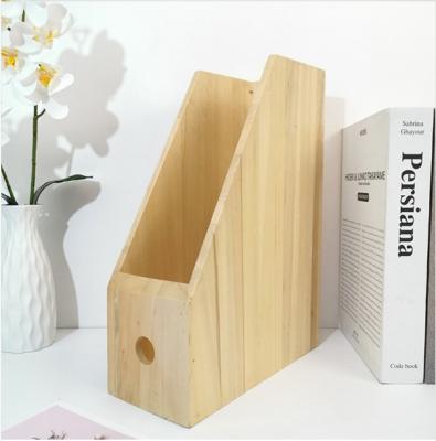 China Eco-friendly Wholesale Natural Bamboo Desktop Magazine Folder Rack Organizer for sale