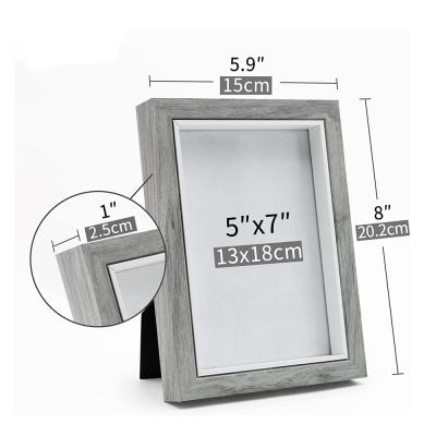 China Europe Gray Wood Mdf Picture Custom High Quality Full Size Photo Frames Wholesale For Engraving Craft Wooden Rack Laser Cut Frames for sale