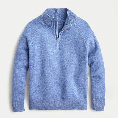 China Wholesale Custom Anti-wrinkle Baby Toddler Kids Boy Cotton Half Zipper Sweater Knitwear for sale