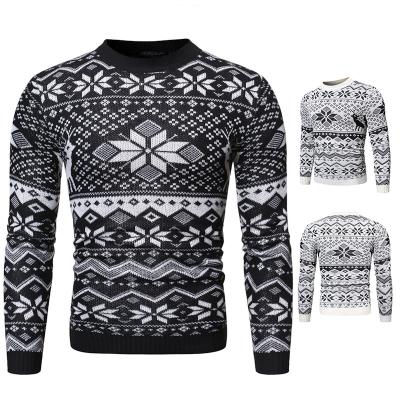 China Wholesale Winter 2021 Mens Long Sleeve Christmas Sweater Ugly Sweater Jumper For Man Crew Neck Anti-wrinkle Jacquard Christmas Sweater Knitwear for sale