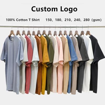 China Custom Anti-Wrinkle Dtg Logo Graphic T-shirts 100% Cotton Printing Tee Embroidery Custom Logo Label Printed Plain T-shirt for sale