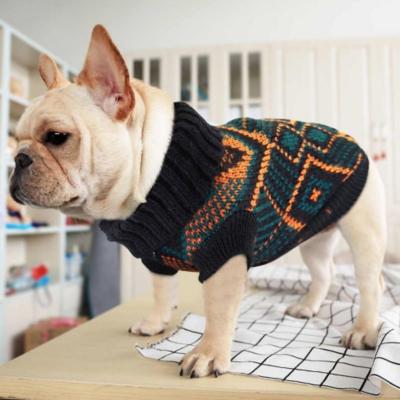 China Custom Cute Jacquard Cat Pet Dog Viable Knitted Soft Sweater Clothes Wholesale Pet Wear Winter for sale