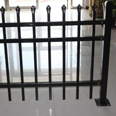 China Easily Assembled china 6 Foot 3x3 Metal Garden Iron Fence Panels Outdoor Galvanized Metal Steel Fences Modern Wrought Iron Steel Fence Panel for sale