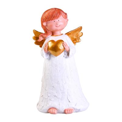 China New Design Europe Cartoon Angel Creative Tabletop Resin Gifts Wholesale Perfect Craft Resin For Girl for sale