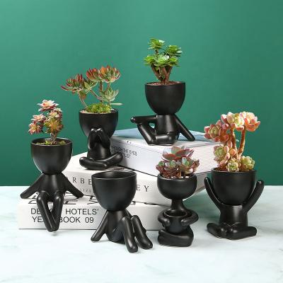 China Mini Ceramic Modern Planter Piece VASE Floor Garden Cheap Nordic Style And Color Flower Pots for sale