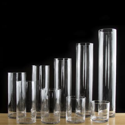 China Factory Direct Swollen Straight Clear Glass Vase Factory Direct Swollen Glass Vase 150 Degree Instant Temperature Difference for sale