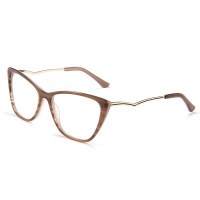 China 2021 New Irregular Shape Acetate Optical Glass Metal Frame Reading Glass for sale