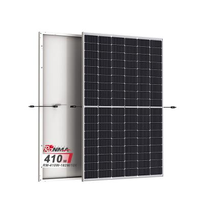 China Europe Common Solar Panel 410w Solar Panel Photovoltaic Monocrystalline Solar Cells With CE/TUV/BIS 182mmx182mm for sale