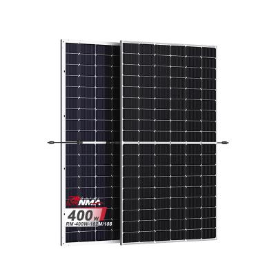 China Good Price Chinese Factory 410w Bificial 182mmx182mm Manufacturer Half Cell PERC Solar Panel for sale