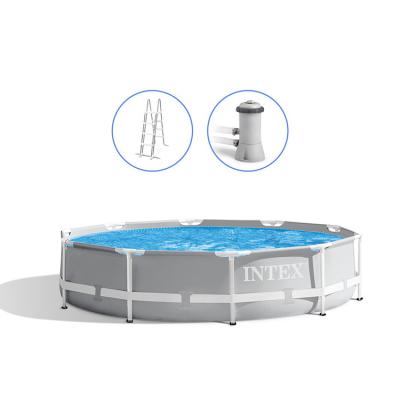 China INTEX 26716 Prism View Pools Set Piscina 12ft x 39in Family Sport Swimming Pool Metal View for sale