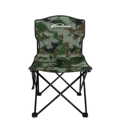 China Quick Fold and Easy Carry Whotman Travel Convenient Green Camouflage Folding Chair Great for Camping for sale