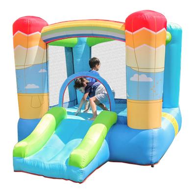 China 72016 Nylon Rainbow Bouncer Jumping Kids Play Castle Inflatable Playground Trampoline for sale