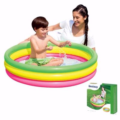 China Three rings; 51104 Summer 3 Ring Kids Soft Inflatable Floor Swimming Water Pool Colorful Children Playing Outdoor for sale