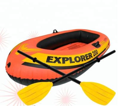 China Hot-selling Intex 58331 PVC inflatable raft 58332 boat set inflatable fishing boat with outboard motor rigid inflatable boat china for sale