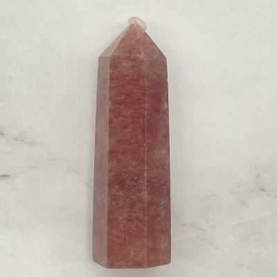 China China Bset Selling Point Natural High Quality Healing Red Strawberry Crystal Quartz Crystal Tower For Gifts for sale