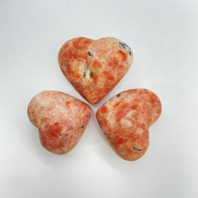 China Top china saling red heart sun stone crystals natural stones fengshui healing and healing crystal stone for decoration and gifts for sale