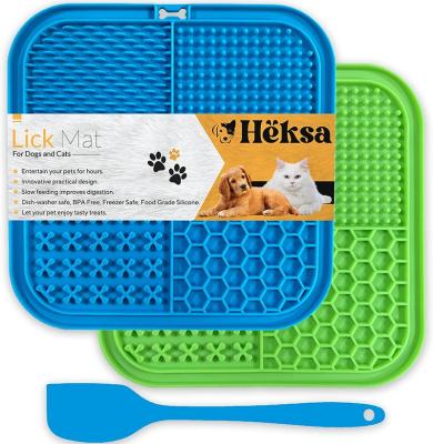 China New Sustainable Design Developed Silicone Slow Food Pad Dog Lick Mat Dog Cat Bowl Mat Non-Stick Food Pad Water Pad Dog Lick Mat for sale