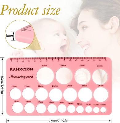 China BPA Free Nipple Rulers for Flange Sizing Measuring Tool Silicone and Soft Flange Size Gauge for Nipples for sale