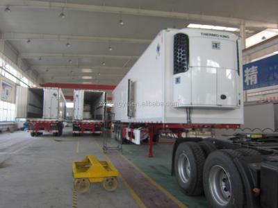 China FRP sheet+PU foam king/thermo transporter diesel engine refrigeration unit/refrigerated unit standby electric truck for sale