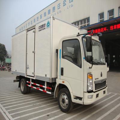 China SINO TRUCK HOWO 5tons 6wheels Van Box Light Truck for sale 5990/2400/3400 for sale