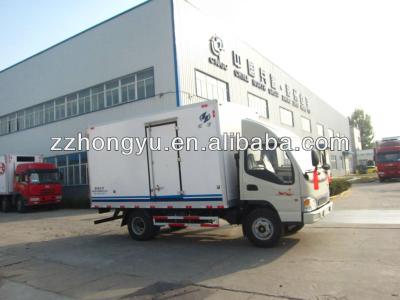 China 4tons foton van /delivery steel plate/fiberglass plate corrugated steel/flat/stainless vans for sale/dry cago van body for sale