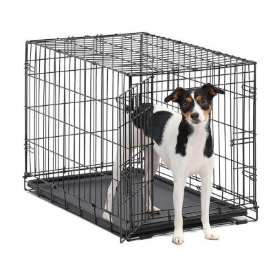 China Hot-selling Dog Box Price Metal Foldable Strong Cheap Dog Kennel Cage Breathable Convenient Cage for sale